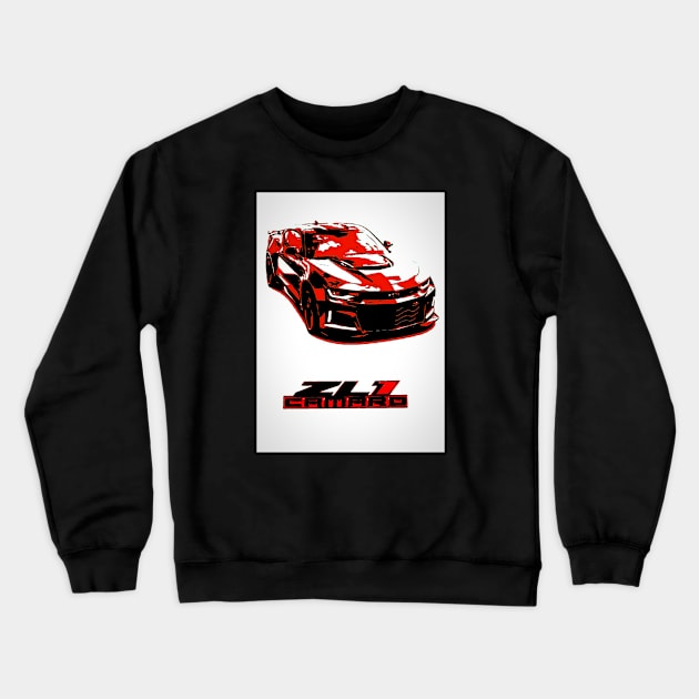 Chevy Camaro (pop art) Crewneck Sweatshirt by d1a2n3i4l5